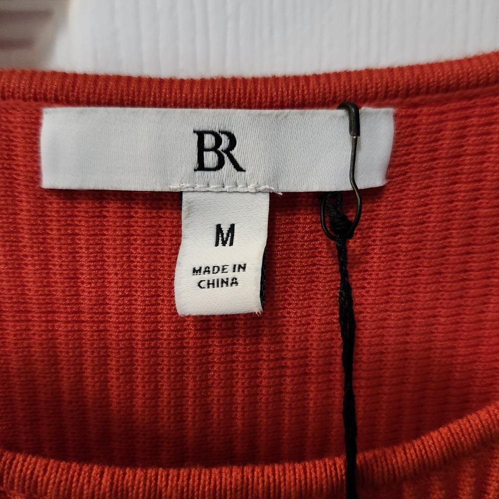 NWT Banana Republic Blood Orange Sleeveless Ribbed Knit Sweater Tank Top. Sz M - Picture 5 of 8